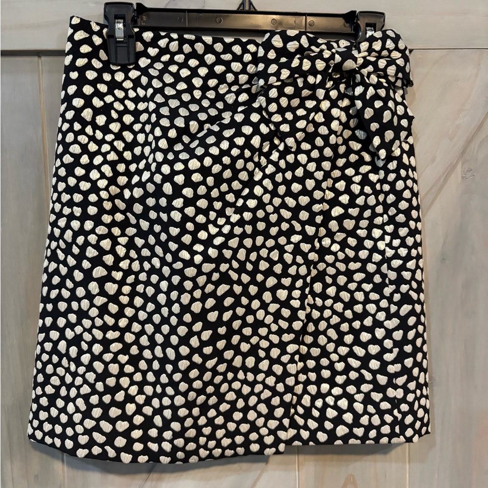 J. Crew Black and Gold Mini Skirt